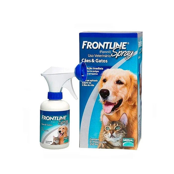 Frontline Spray 250 ml Elimina Pulgas y Garrapatas para perros y gatos - imagen 1
