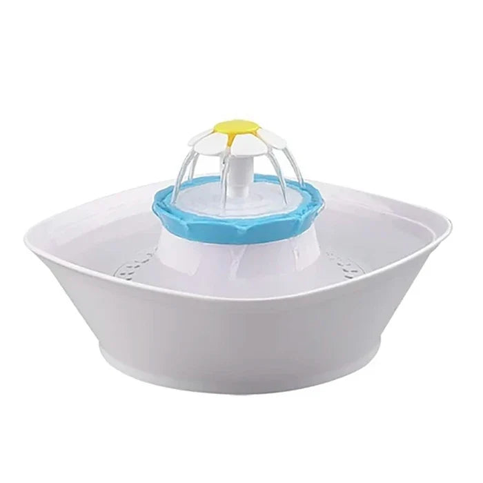 Fuente de agua para gatos y perros tipo Flor de 2.3 lt