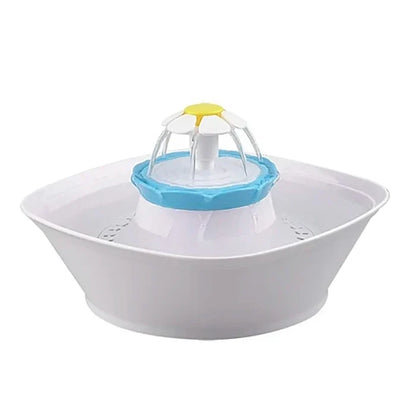 Fuente de agua para gatos y perros tipo Flor de 2.3 lt
