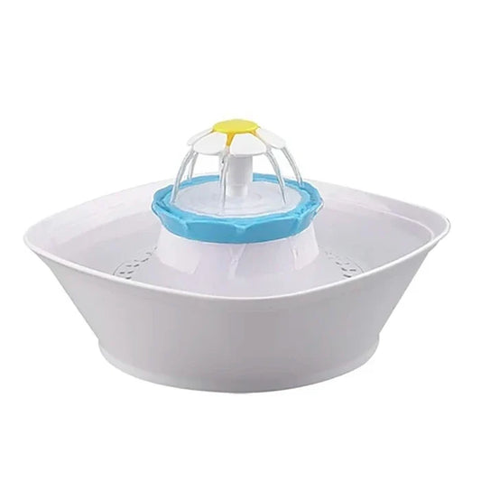 Fuente de agua para gatos y perros tipo Flor de 2.3 lt