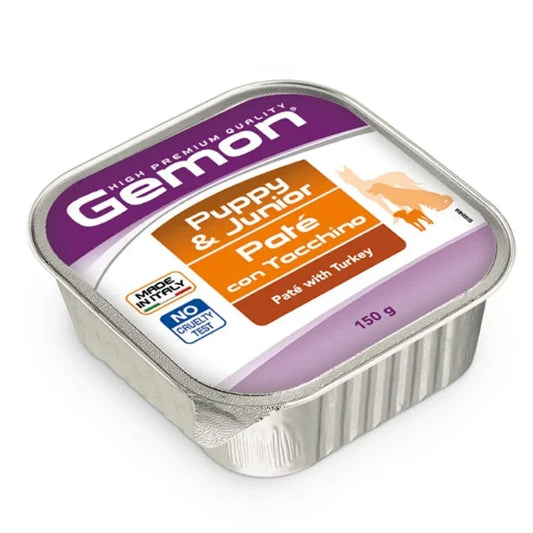 Gemon pate puppy & junior turkey 150 gr - imagen 1