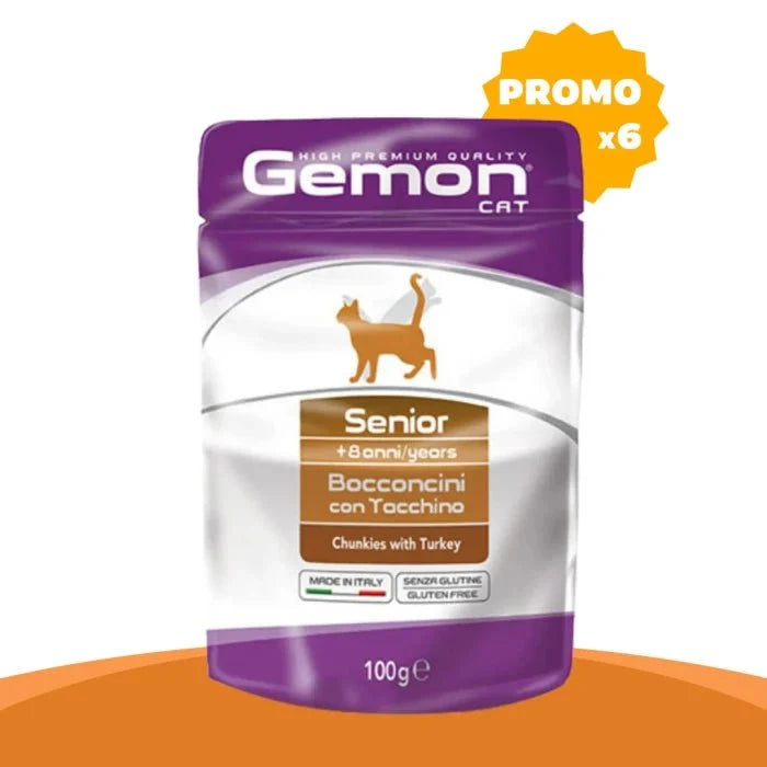 Gemon Cat Pouch Senior Turkey - Pethome
