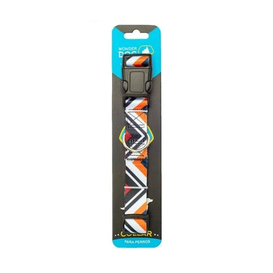 *GIFT* Wonder Dog Collar Zigzag Negro y Naranja - Pethome
