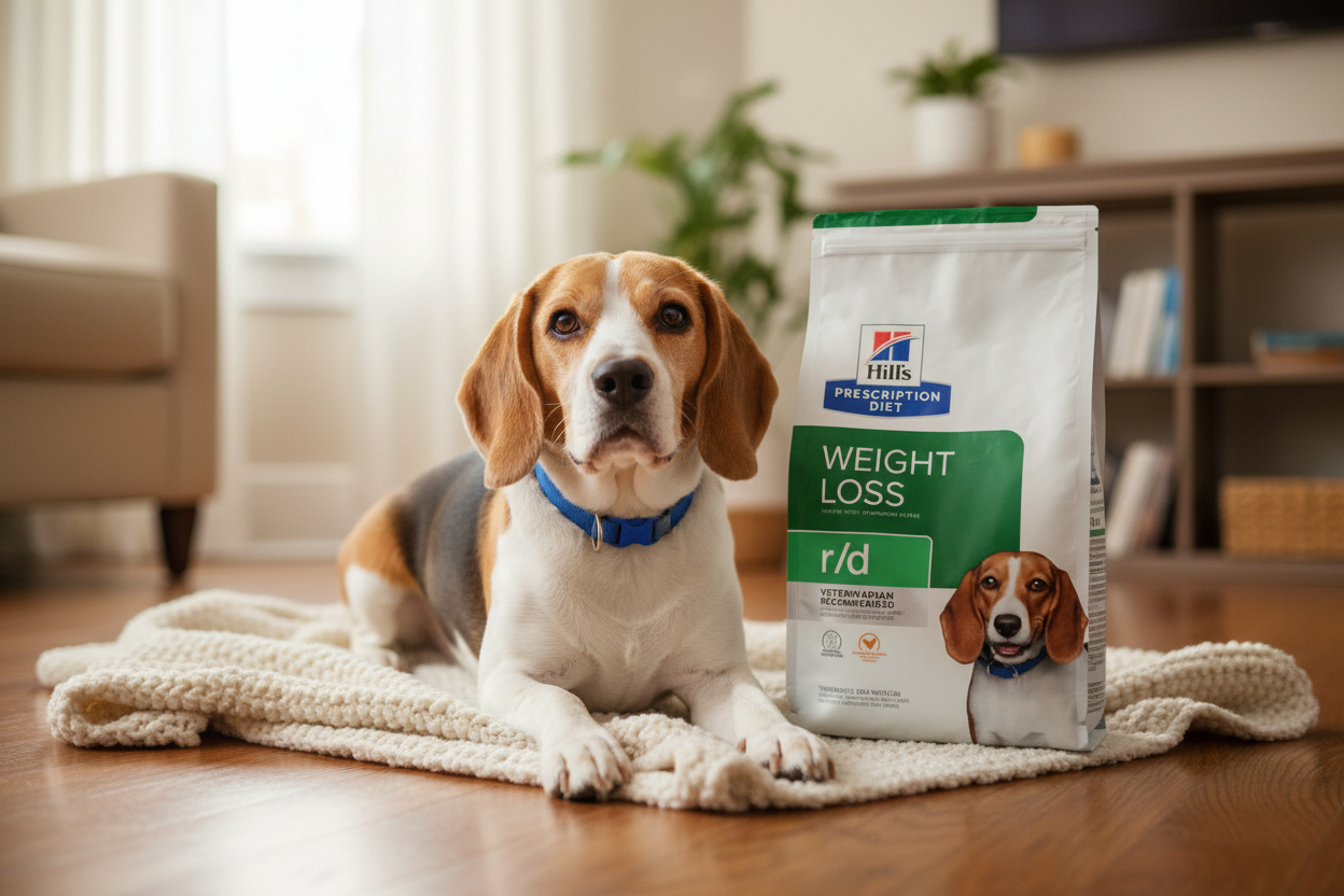 Hill's r/d Weight Loss - Beagle posando en manta