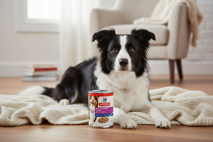 Hill's Science Diet Adult 7+ Beef & Barley - Border Collie en manta