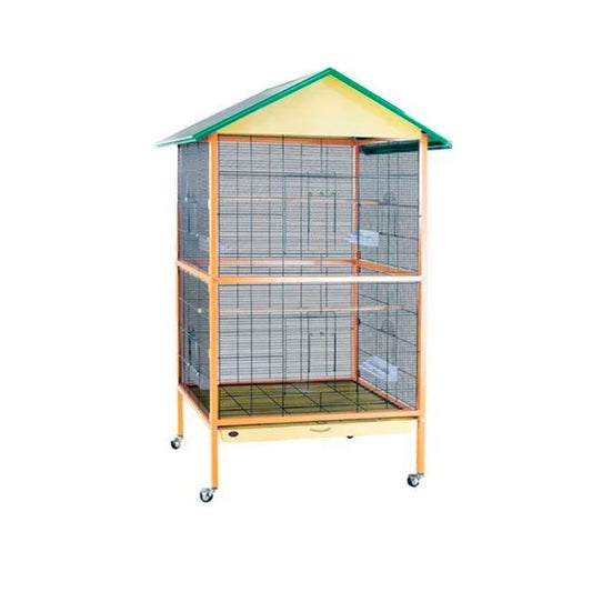 Jaula para aves con ruedas (107.5 x 75 x 175cm)