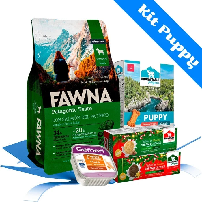 Kit para cachorros Fawna Alimento seco + alimento humedo + galletas + premios - imagen 1
