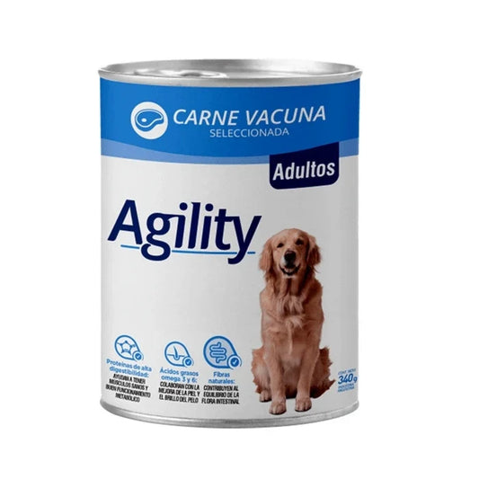 Lata Agility para Perro Adulto sabor Carne de Vacuno 340GR - imagen 1