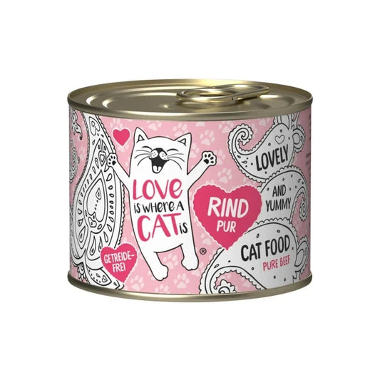Love Is Where a Cat is - Beef Pure Lata 200gr - imagen 1