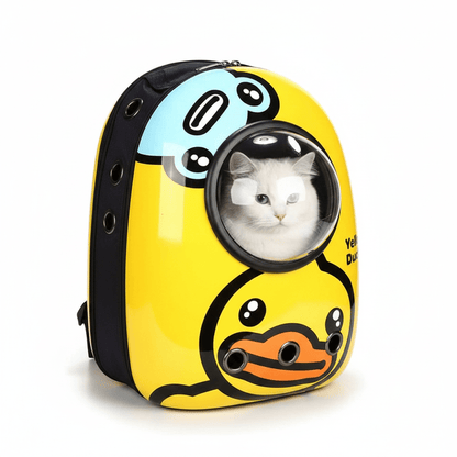 MOCHILA ASTRONAUTA COLOR AMARILLO CON PATO - Pethome