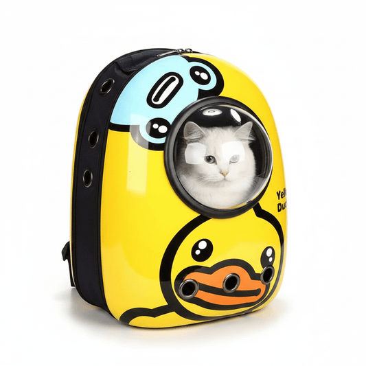 MOCHILA ASTRONAUTA COLOR AMARILLO CON PATO - Pethome
