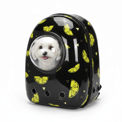 MOCHILA ASTRONAUTA COLOR NEGRA CON LIMONES - Pethome