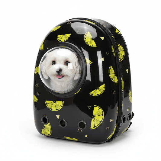MOCHILA ASTRONAUTA COLOR NEGRA CON LIMONES - Pethome