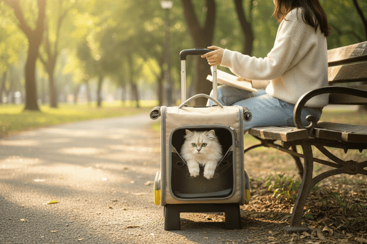 MOCHILA TRANSPORTADORA PARA MASCOTAS CON MANILLA - BioMascota