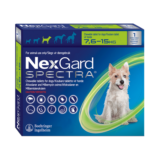 Nexgard Spectra 7,5–15 kg — 1 comprimido