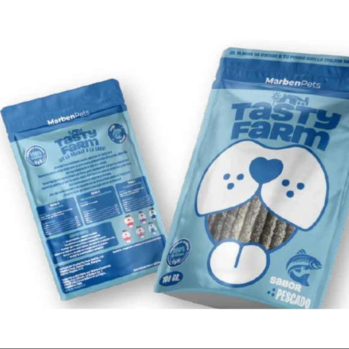 PALITOS DE CARNAZA ENVUELTO EN PESCADO 100 GR TASTY FARM - imagen 1