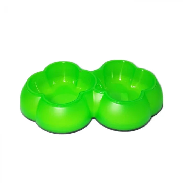 Plato Doble con Antideslizante 200 ML para Gatos y perros Pequeños - imagen 1
