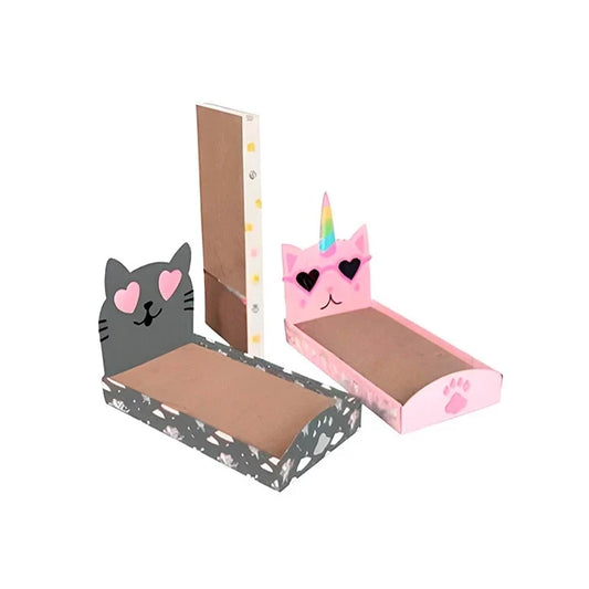 Rascador de cartón tipo cama para gatos - imagen 1