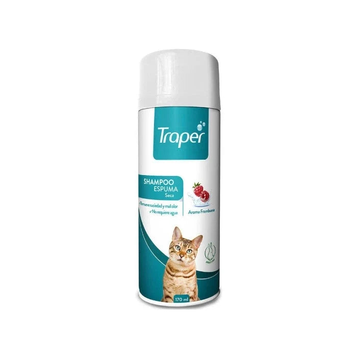 Shampoo Espuma Seca Para Gato Traper - imagen 1
