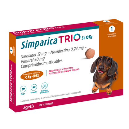 Simparica Trio X1 Comprimido Masticable para perros