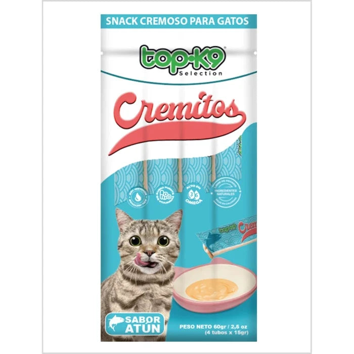 SNACK TOPK9 CREMITOS ATUN 4x15 GRS - imagen 1