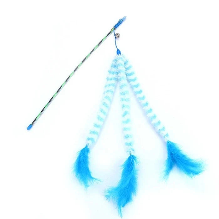 Varilla 3 Colas Con Plumas para Gatos - imagen 1
