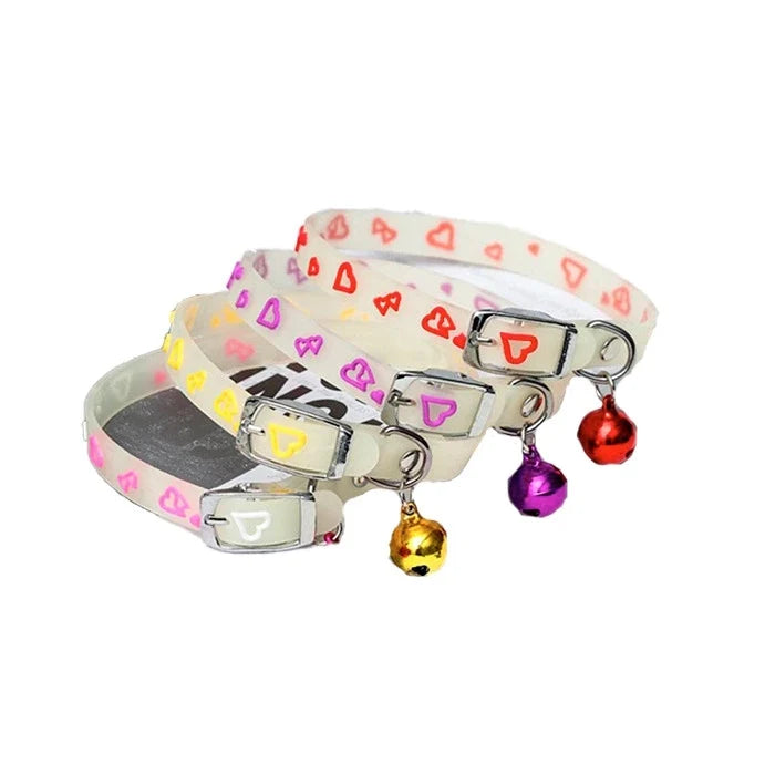 Wonder Cat Collar fluorescente diseño corazones - imagen 1