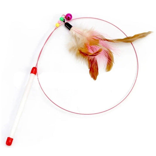 Wonder Cat Varilla Alambre Con Plumas 110cm - imagen 1