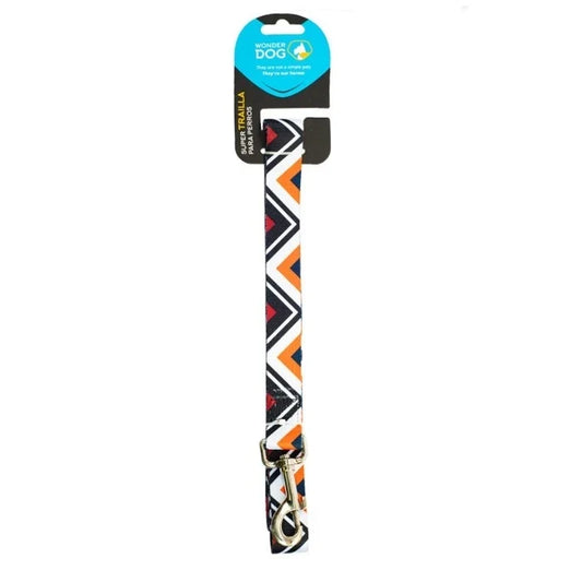Wonder Dog Trailla Diseño Zigzag Negro Naranja
